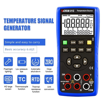 VICTOR 01S Generatore di segnale di temperatura Temperatura fonte calibratore di processo multimetro