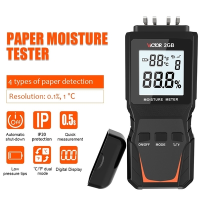 TESTER di umidità di carta VICTOR2GB Tester portatile Metro di legno grano Umidità contatore di umidità ambiente contatori