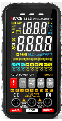 VICTOR 923E Multometro digitale con display colorato Smart Auto range multimeter