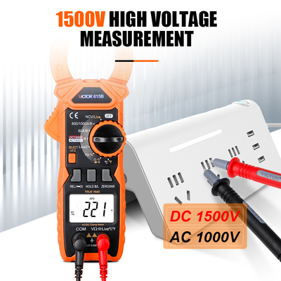 VICTOR 615B DC 1500V 1000A True RMS AC DC Digital Clamp Multimeter con contatore di energia solare NCV