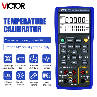 VICTOR 07 Calibratore di temperatura Calibratore di processo multifunzione calibratore di termocoppie