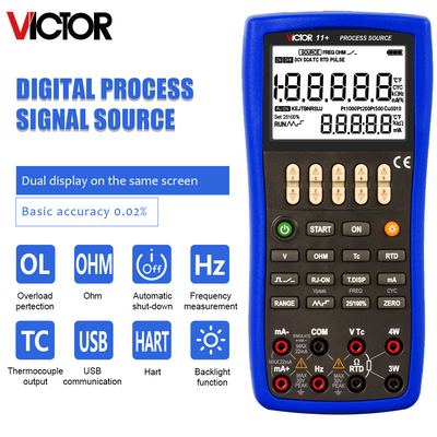 VICTOR 11+ Segnale di processo sorgente calibratore portatile calibratore di processo calibratore multimetro calibratore digitale