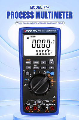 20mA di uscita del segnale 24V Victor 77+ Process Meter 2 In 1 Digital Multimeter