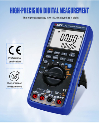 20mA di uscita del segnale 24V Victor 77+ Process Meter 2 In 1 Digital Multimeter