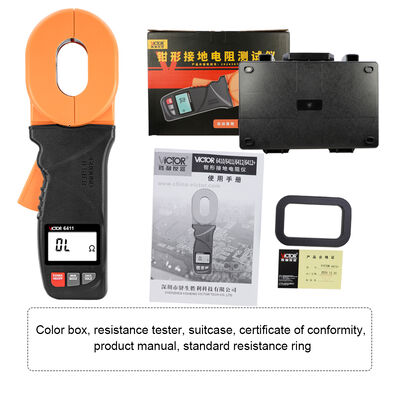 tipo tester 30A 1300Ω 32mm del morsetto di CC 6V di resistenza di terra di Digital